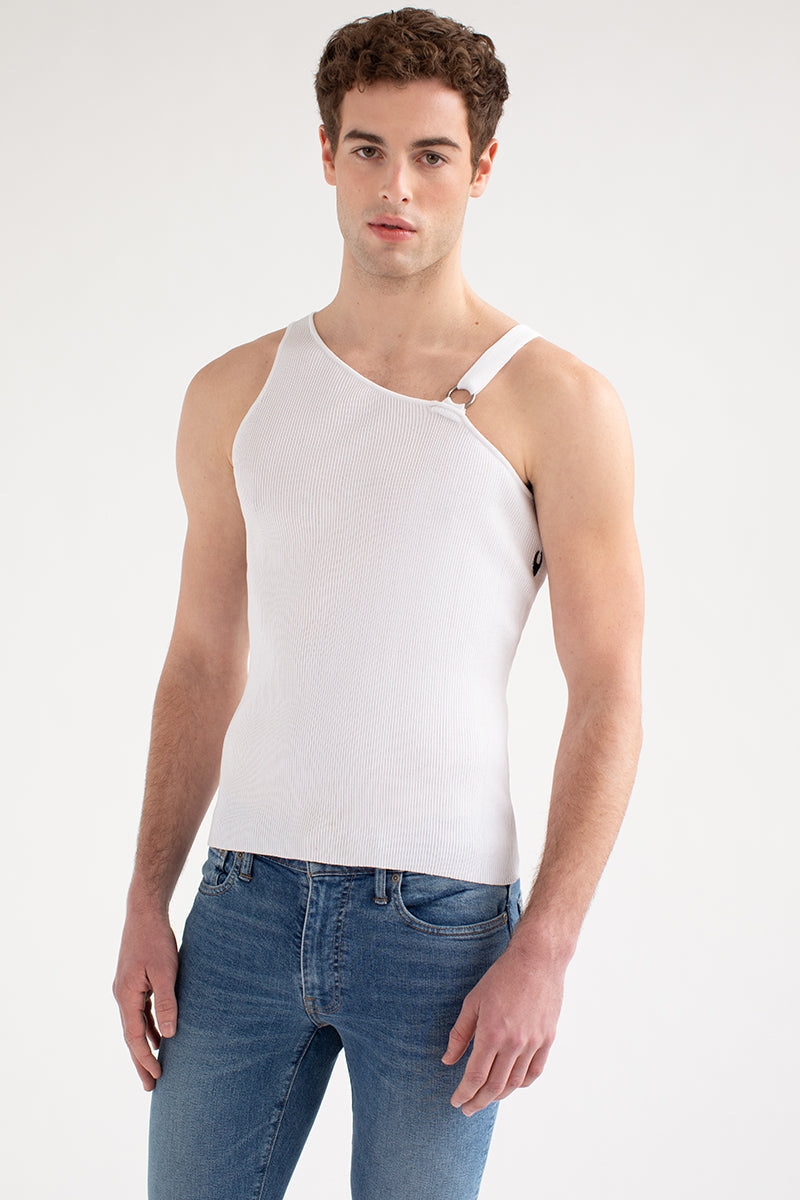 One Shoulder Knit Tank