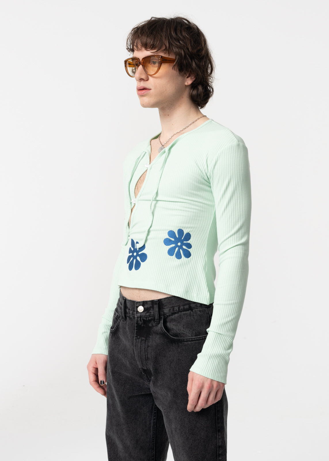 Carne Bollente Clothing NOTHING UNDERNEATH TOP — GREEN 