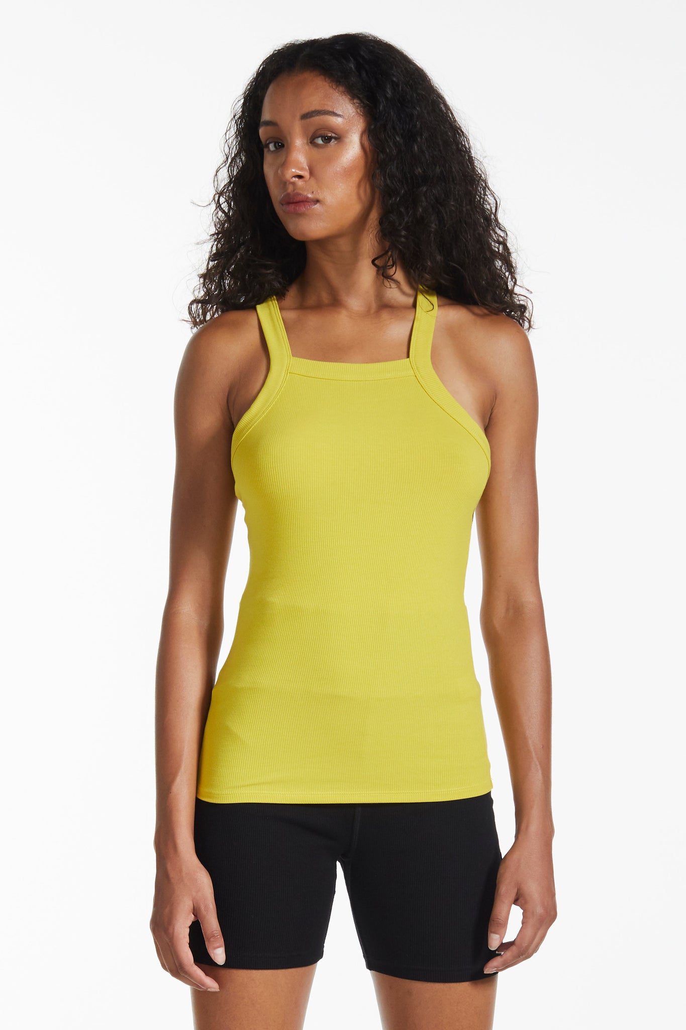 Essential Asymmetrical Strap Ribbed Tank