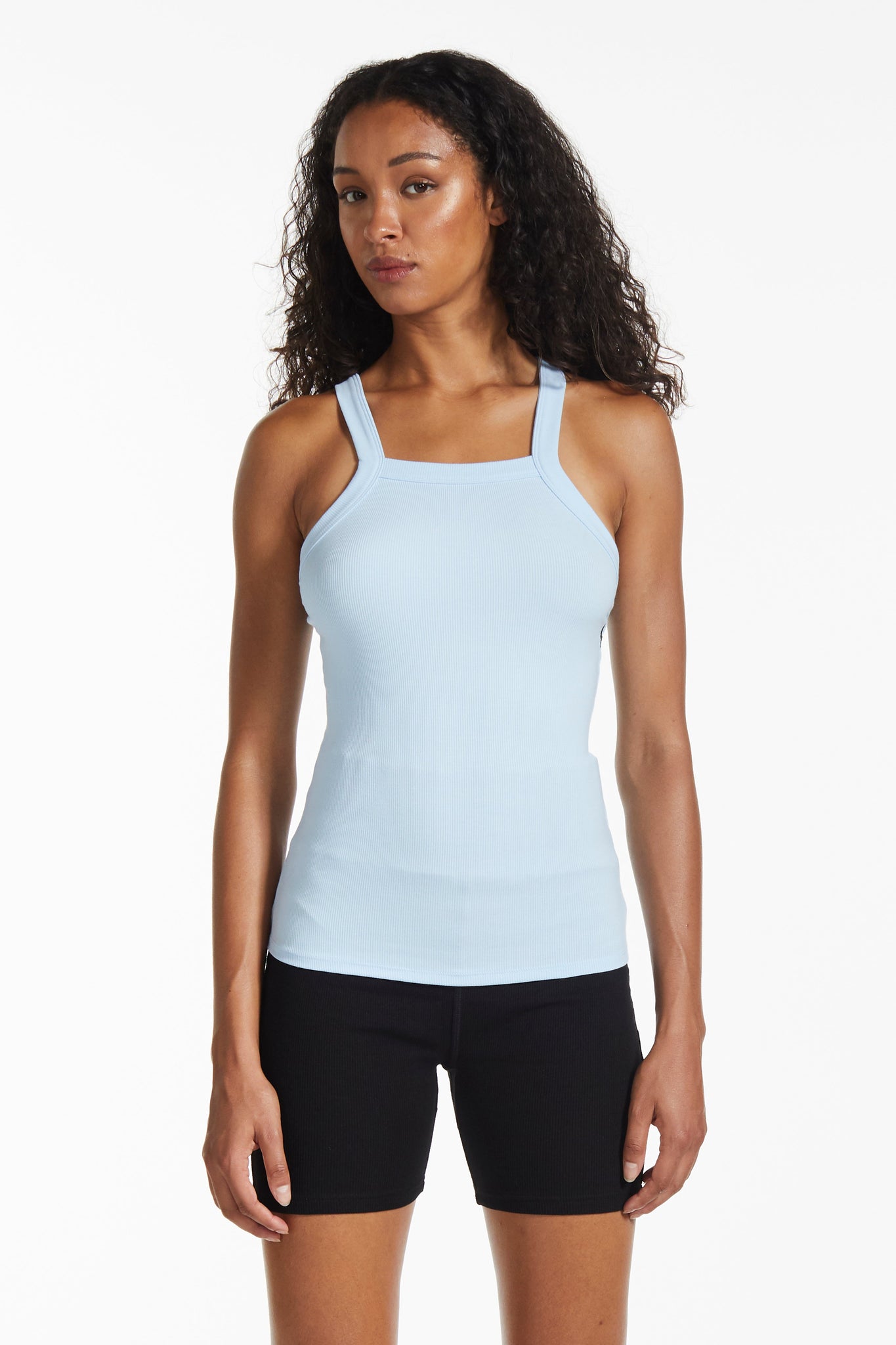 Essential Asymmetrical Strap Ribbed Tank