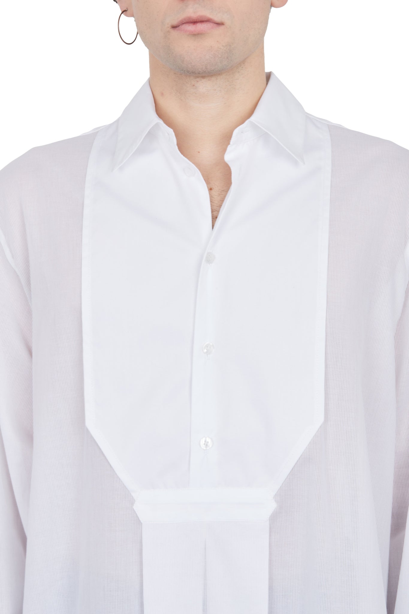 La chemise longue plastron