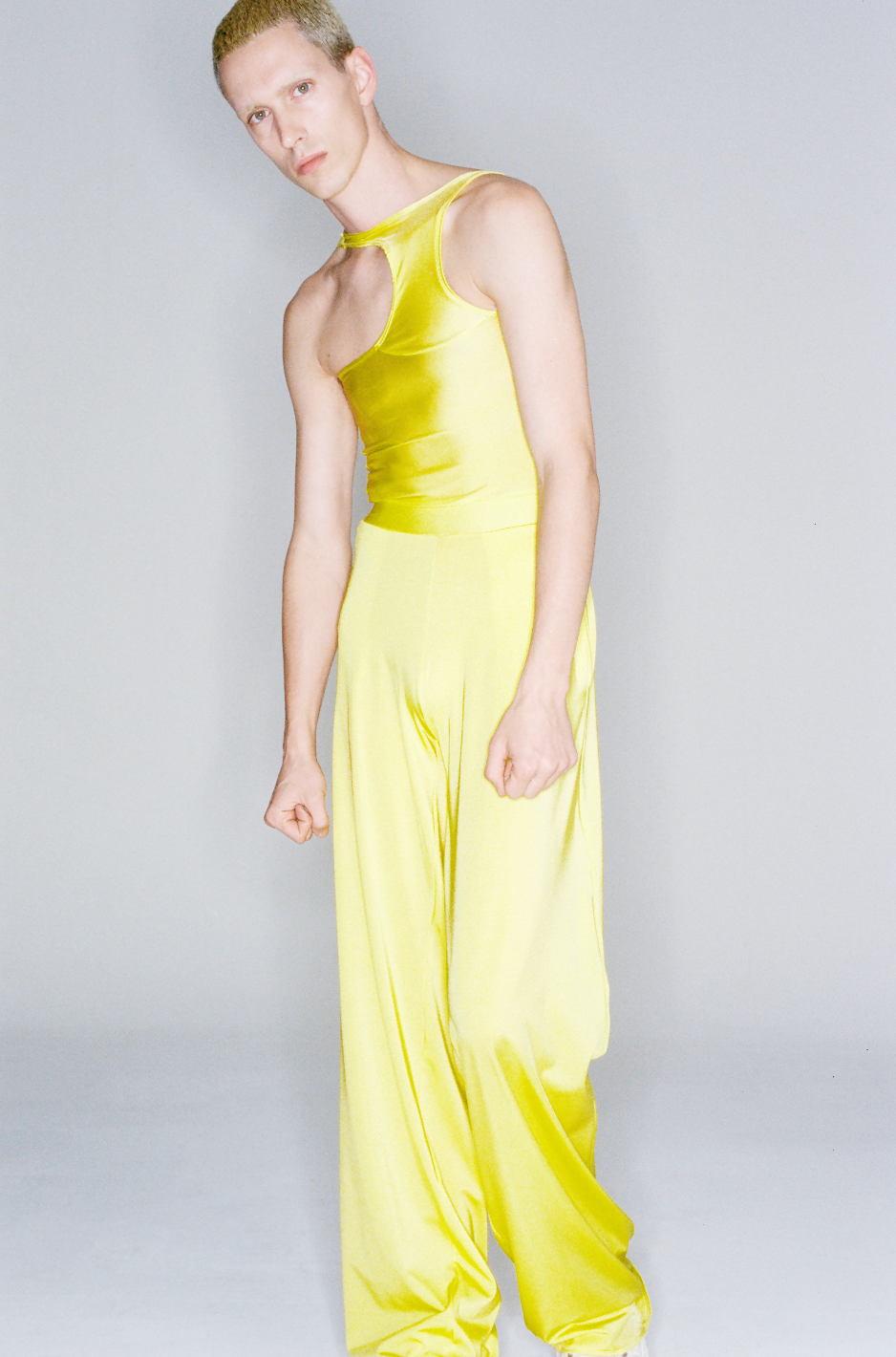 JEANNE FRIOT Clothing TOP JAUNE ASYMETRIQUE 
