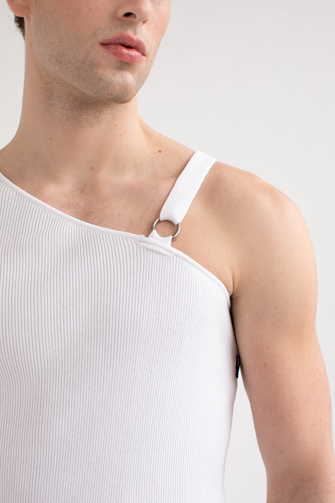 One Shoulder Knit Tank