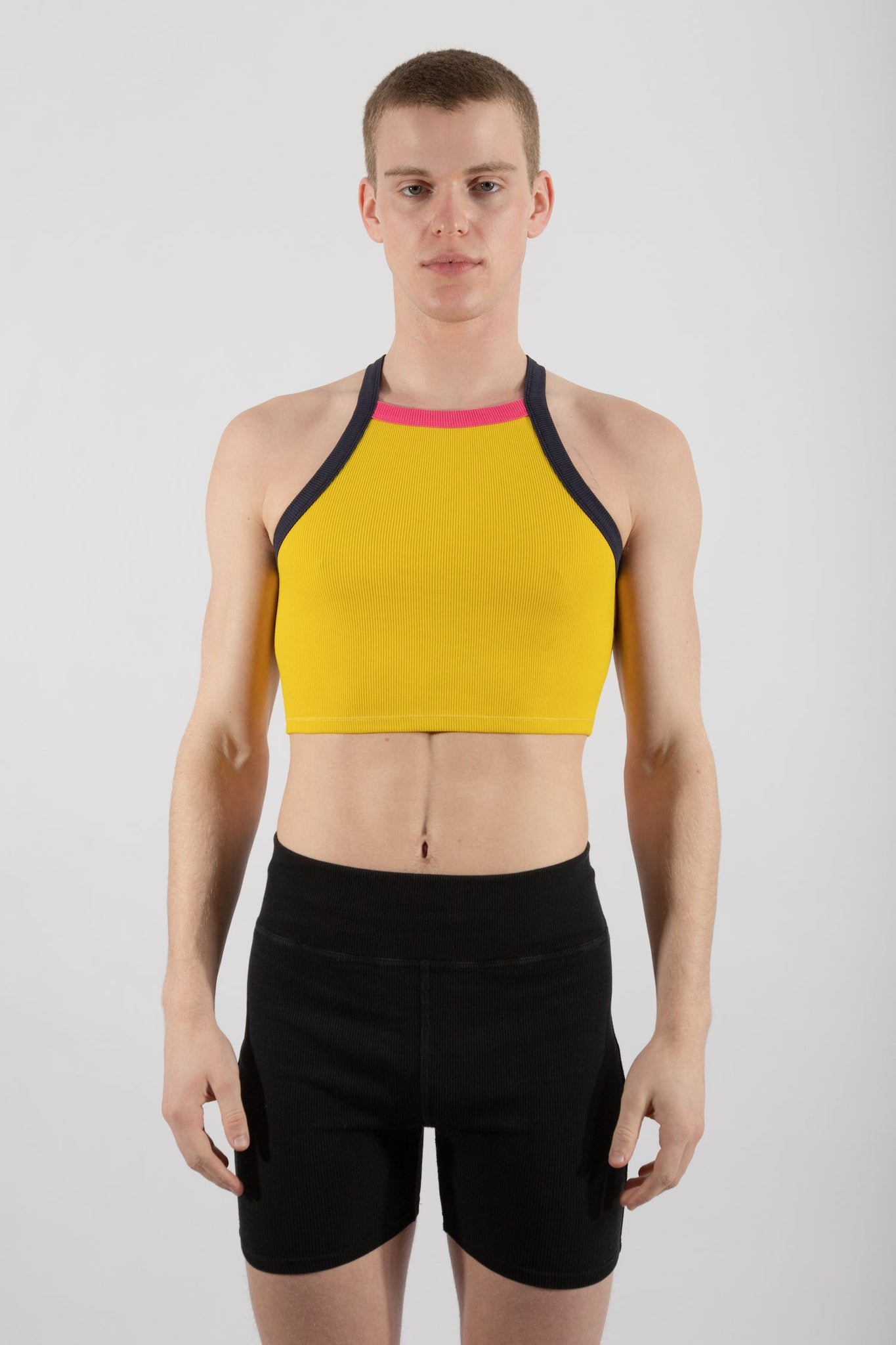 Essential Ribbed Square Neck Crop Top