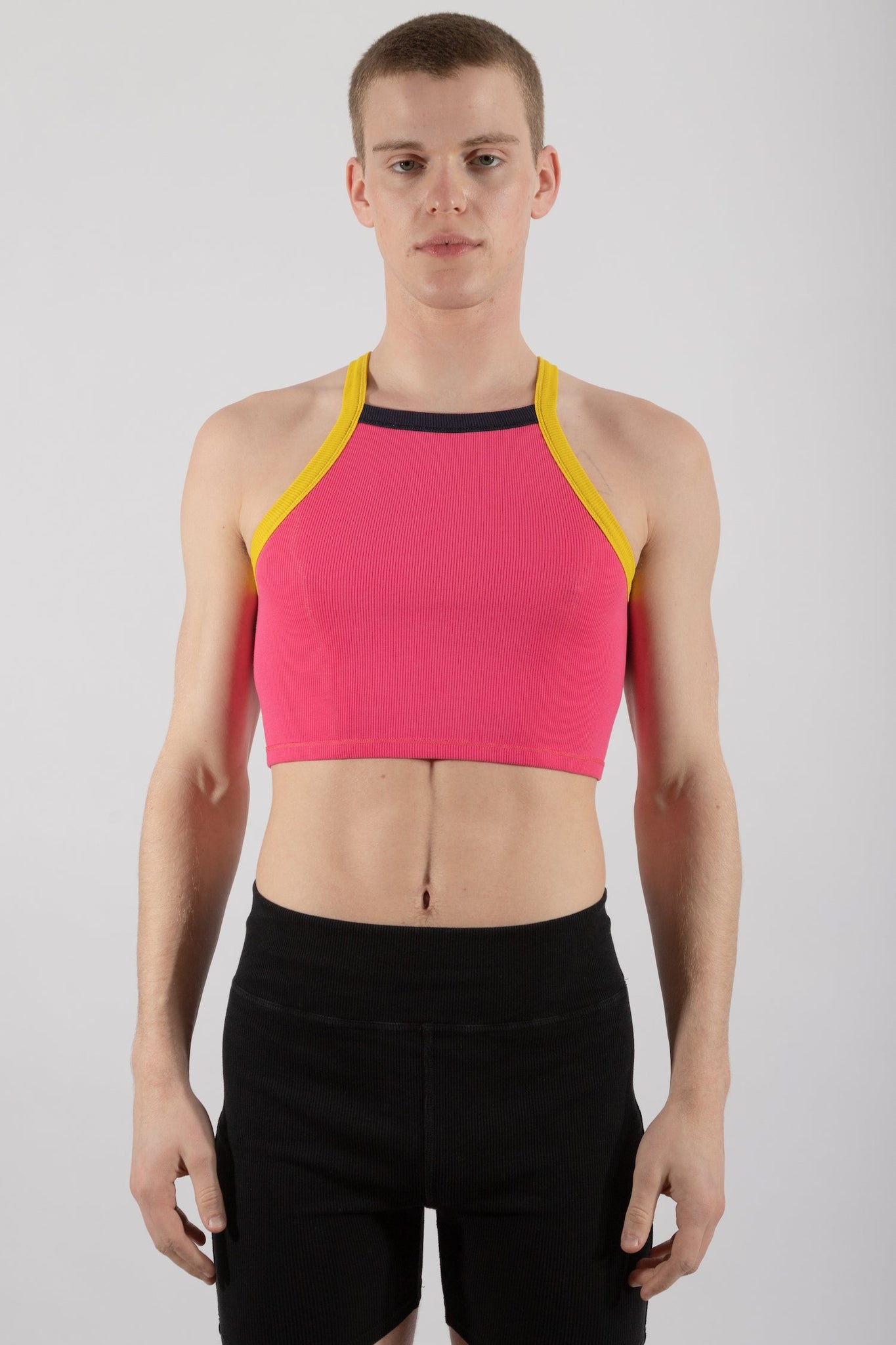 Essential Ribbed Square Neck Crop Top