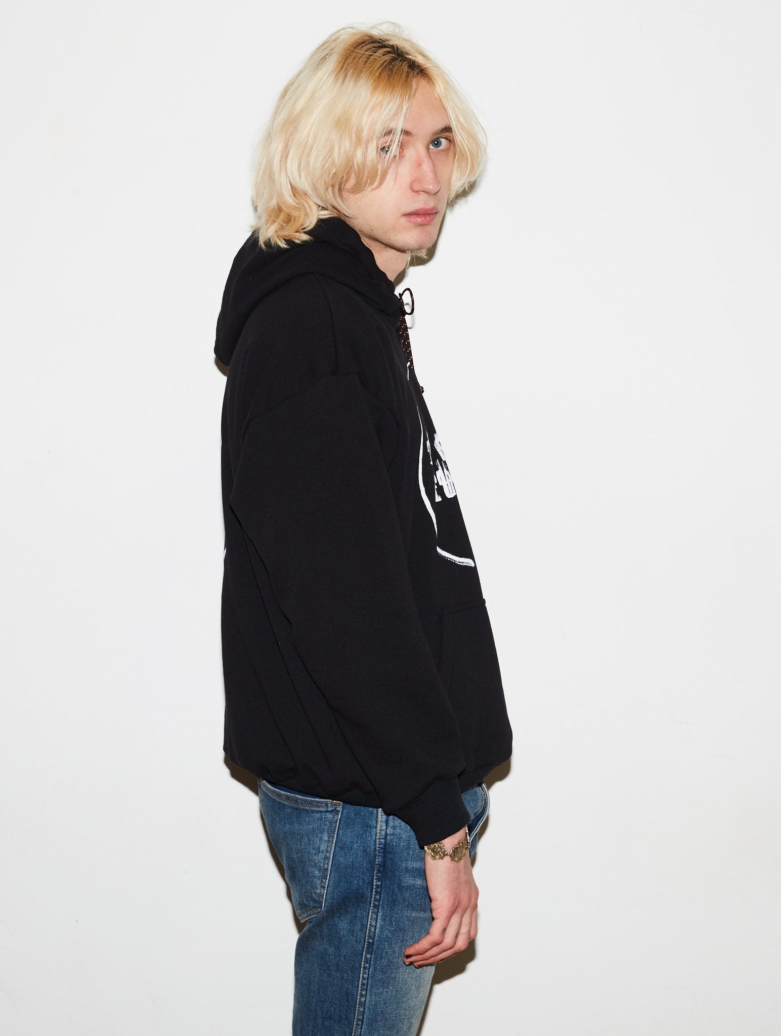 JEANNE FRIOT Clothing SWEATSHIRT NOIR THE STRENGTH 