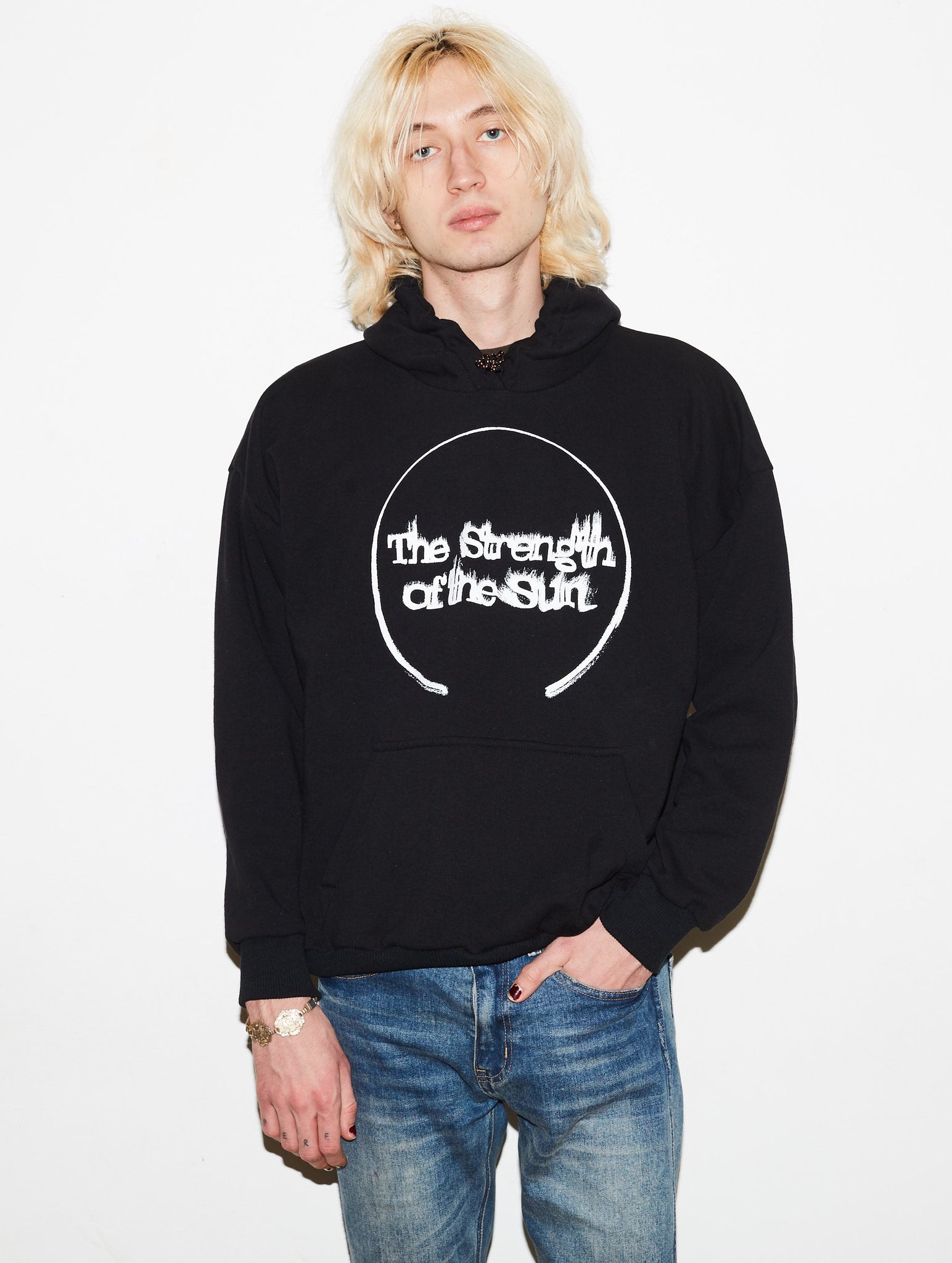 JEANNE FRIOT Clothing SWEATSHIRT NOIR THE STRENGTH 