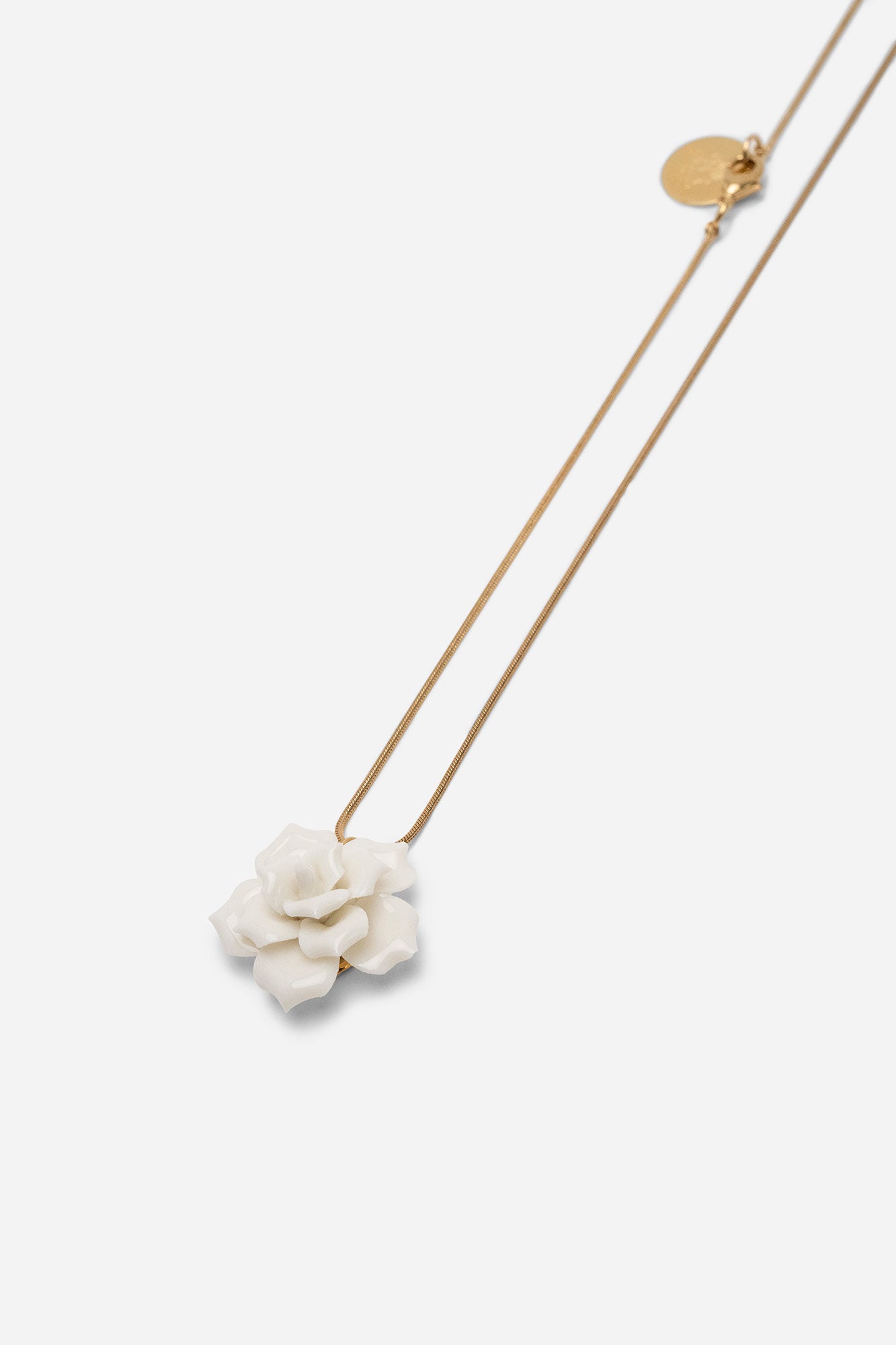 Andresgallardo Accessories ROSE PENDANT WHITE 