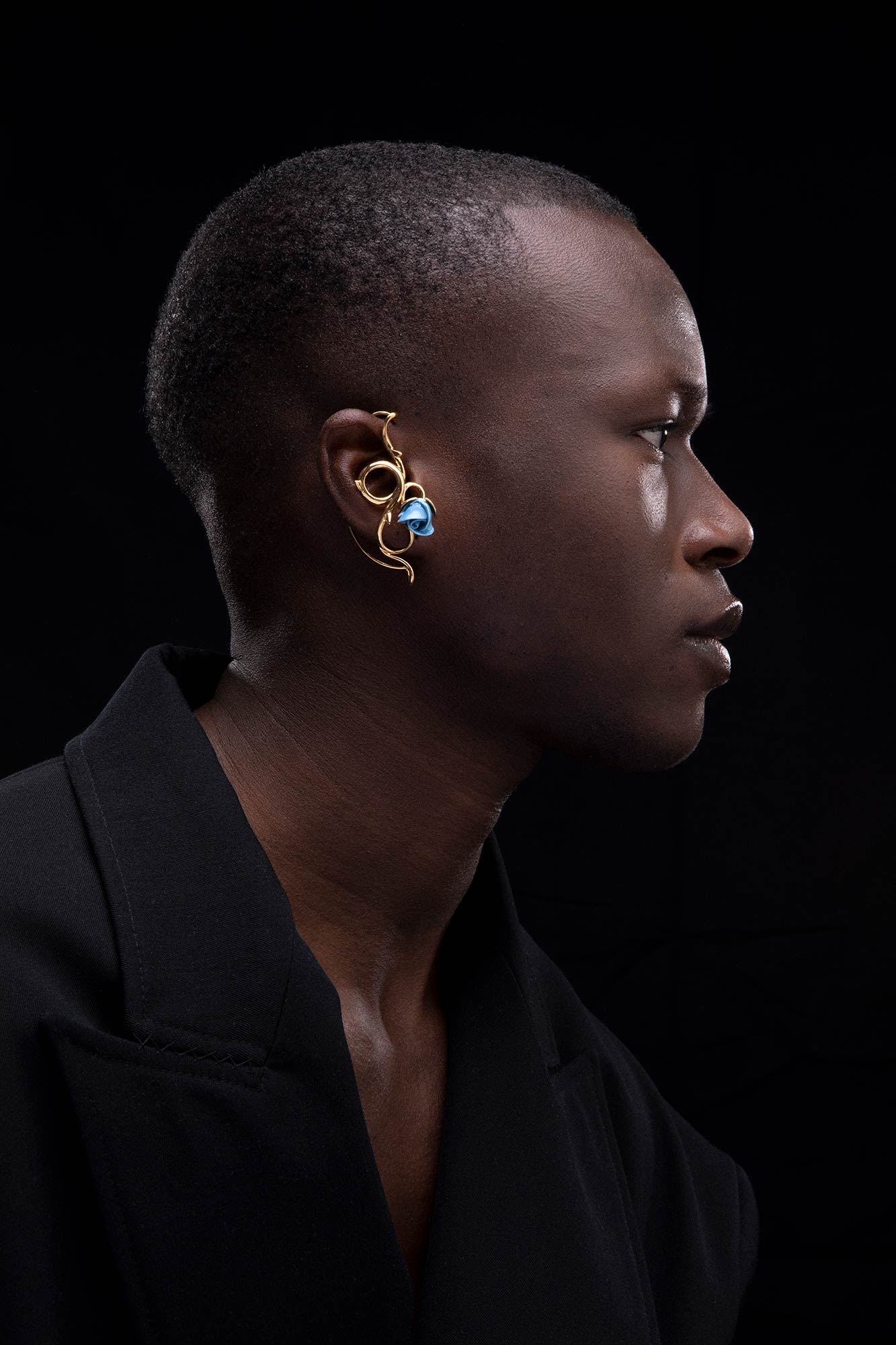 Andresgallardo Accessories ROSE THORN EAR CUFF 