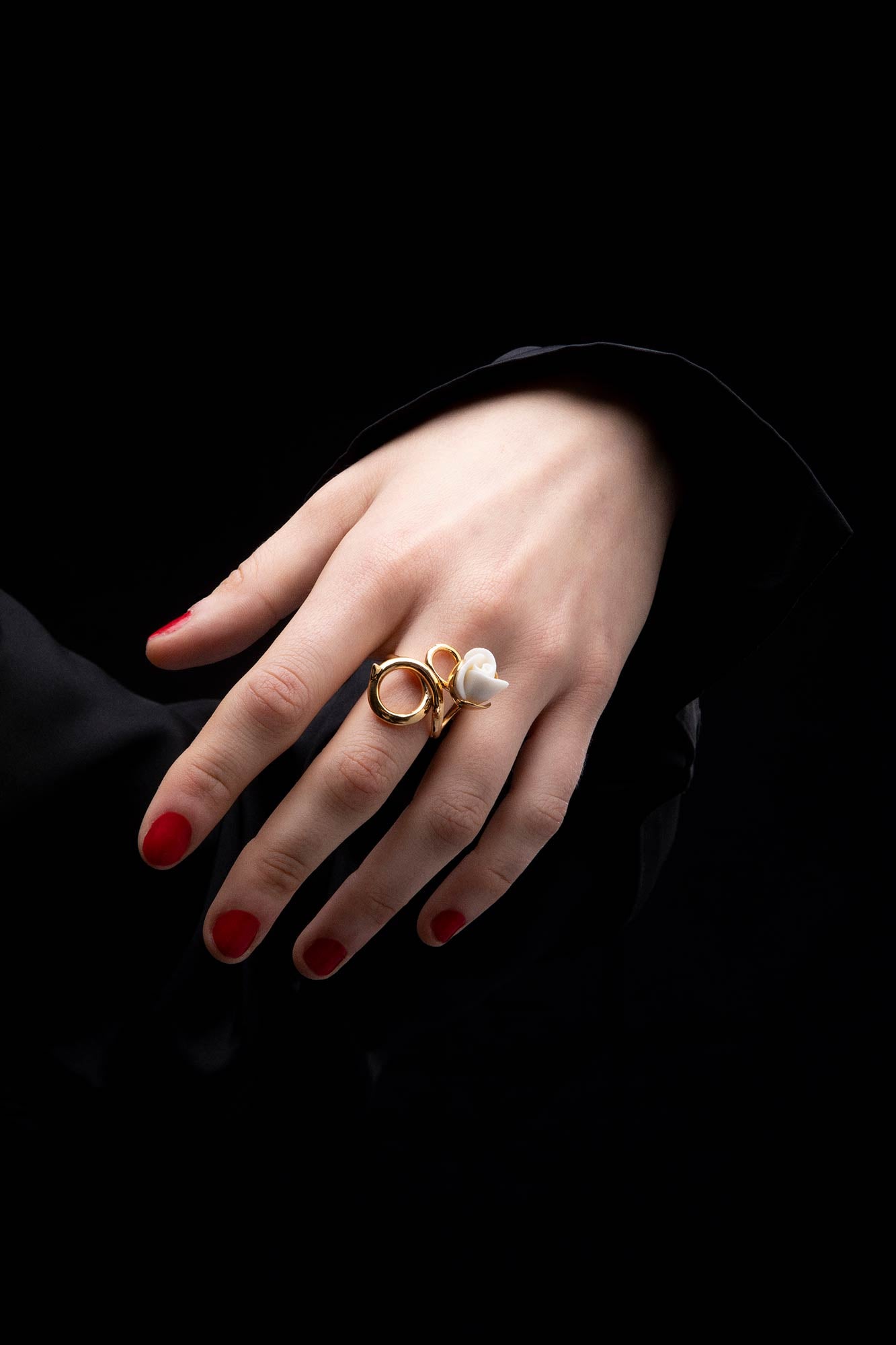 Andresgallardo Accessories ROSEBUD STEM RING 