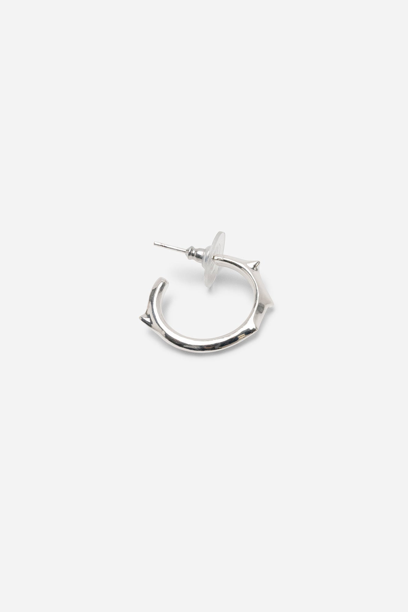 Andresgallardo Accessories THORN HOOP SING EARRING SILVER 