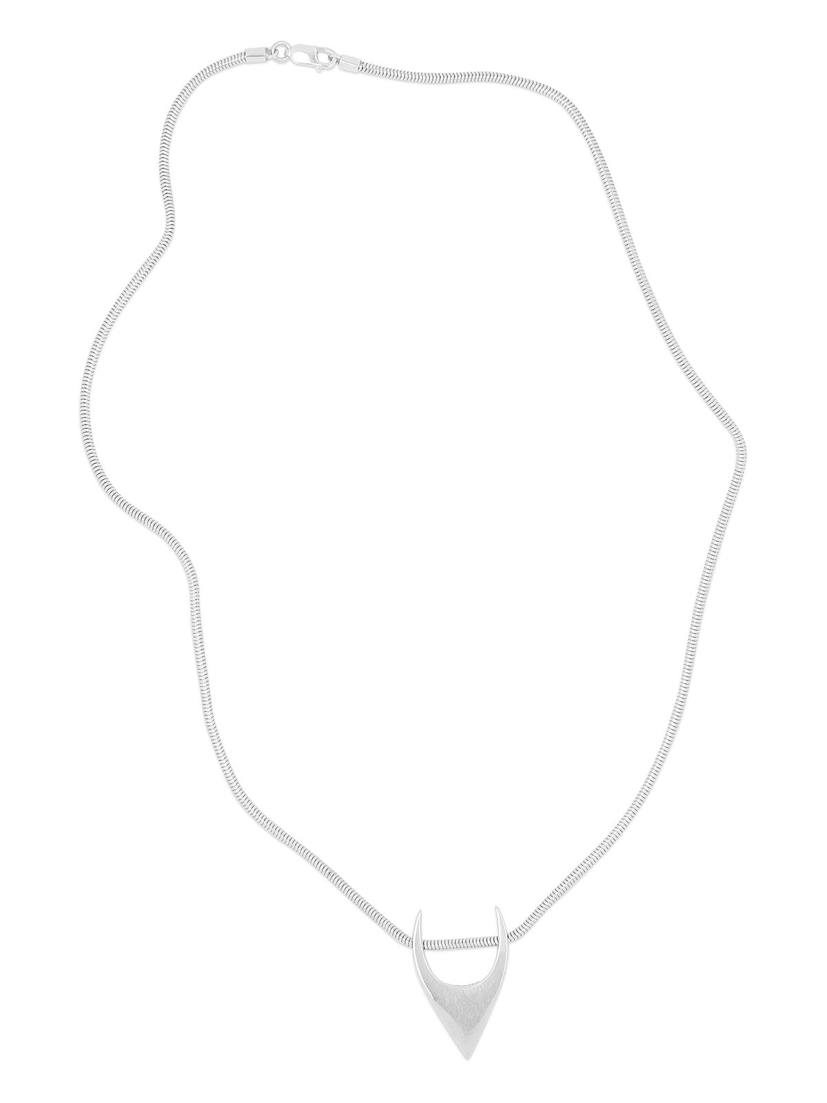 FANG Logo Snake Chain Necklace in Sterling Silver