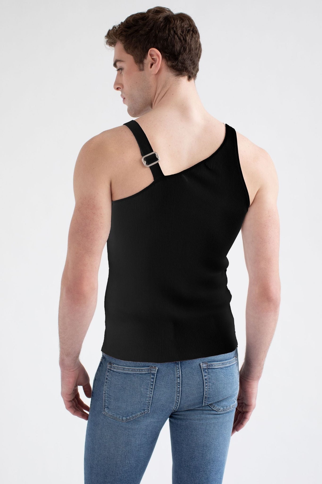 One Shoulder Knit Tank
