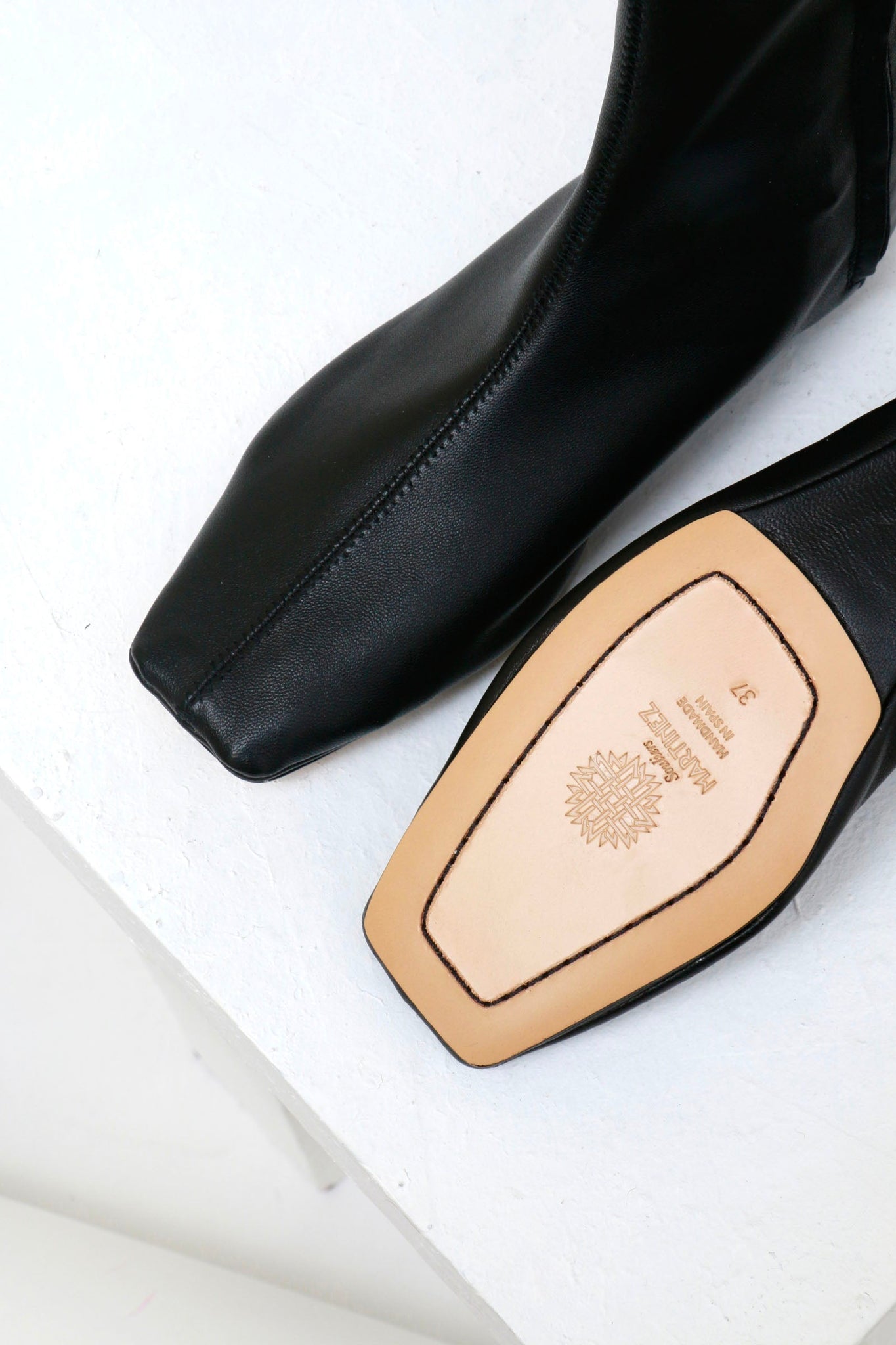 Souliers Martinez Sale Item ABANDO - Black Soft Leather Sacchetto Boots 