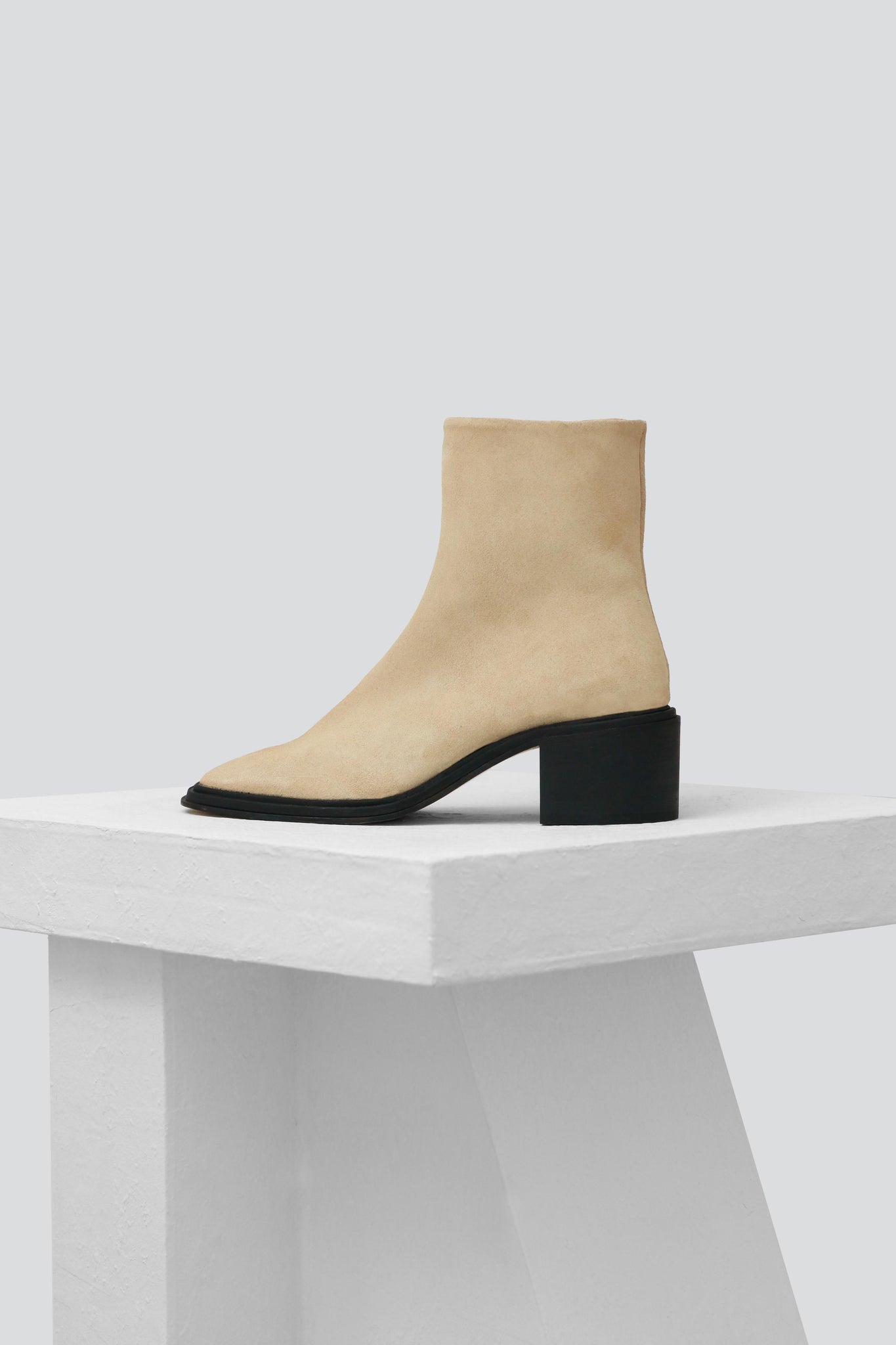 AURIA - Beige Suede Ankle Boots
