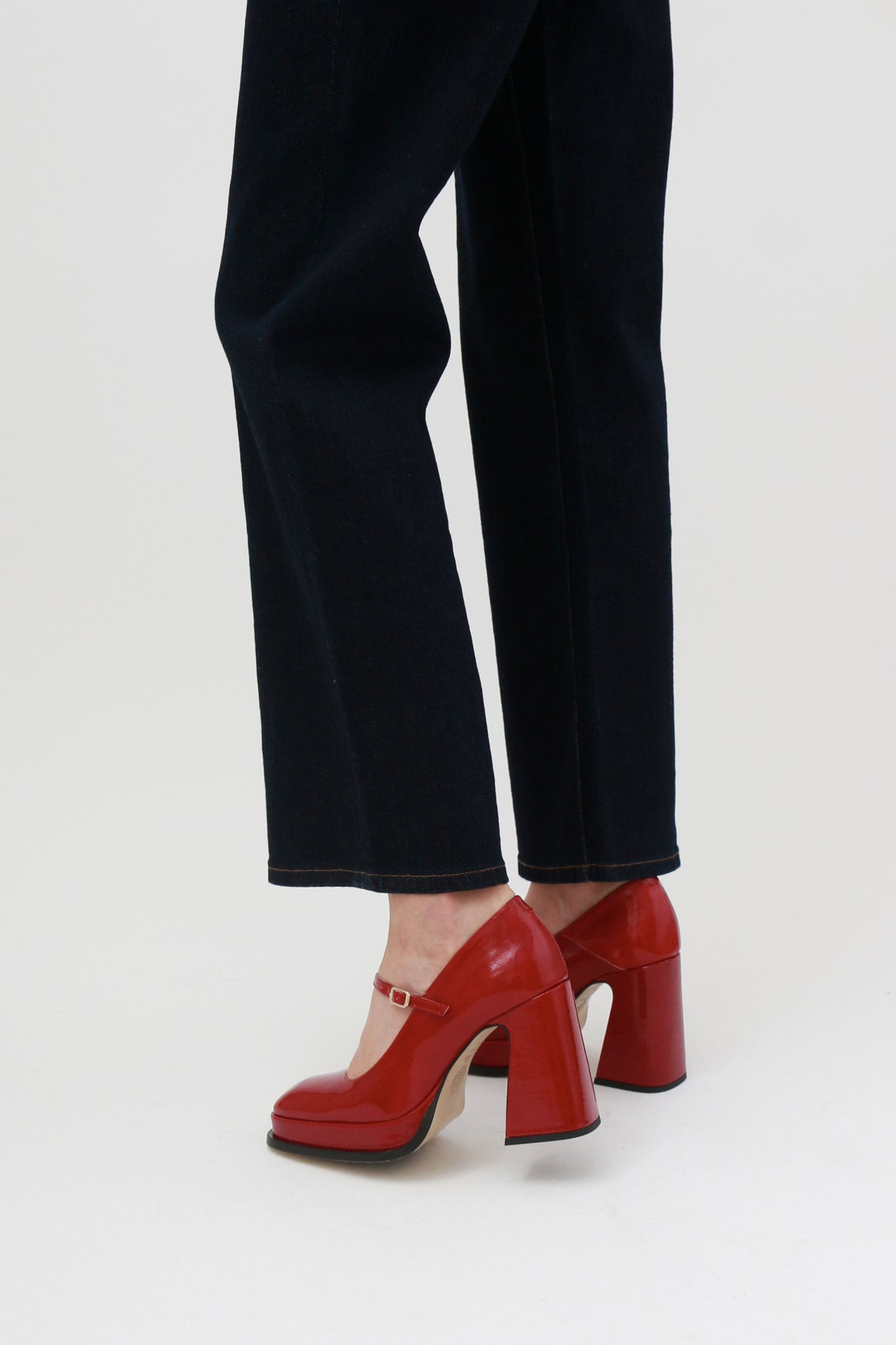 CASILDA - Berry Patent Leather Mary Jane Pumps
