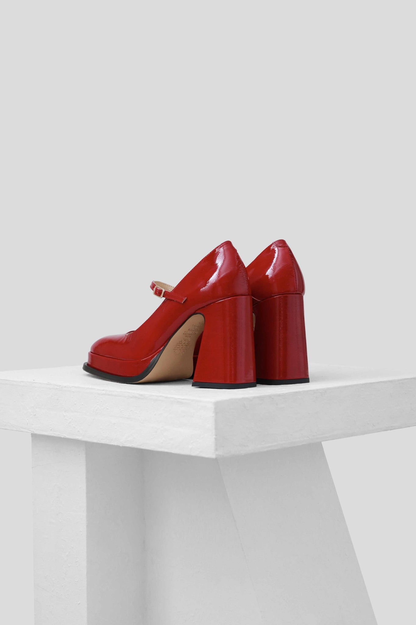 CASILDA - Berry Patent Leather Mary Jane Pumps