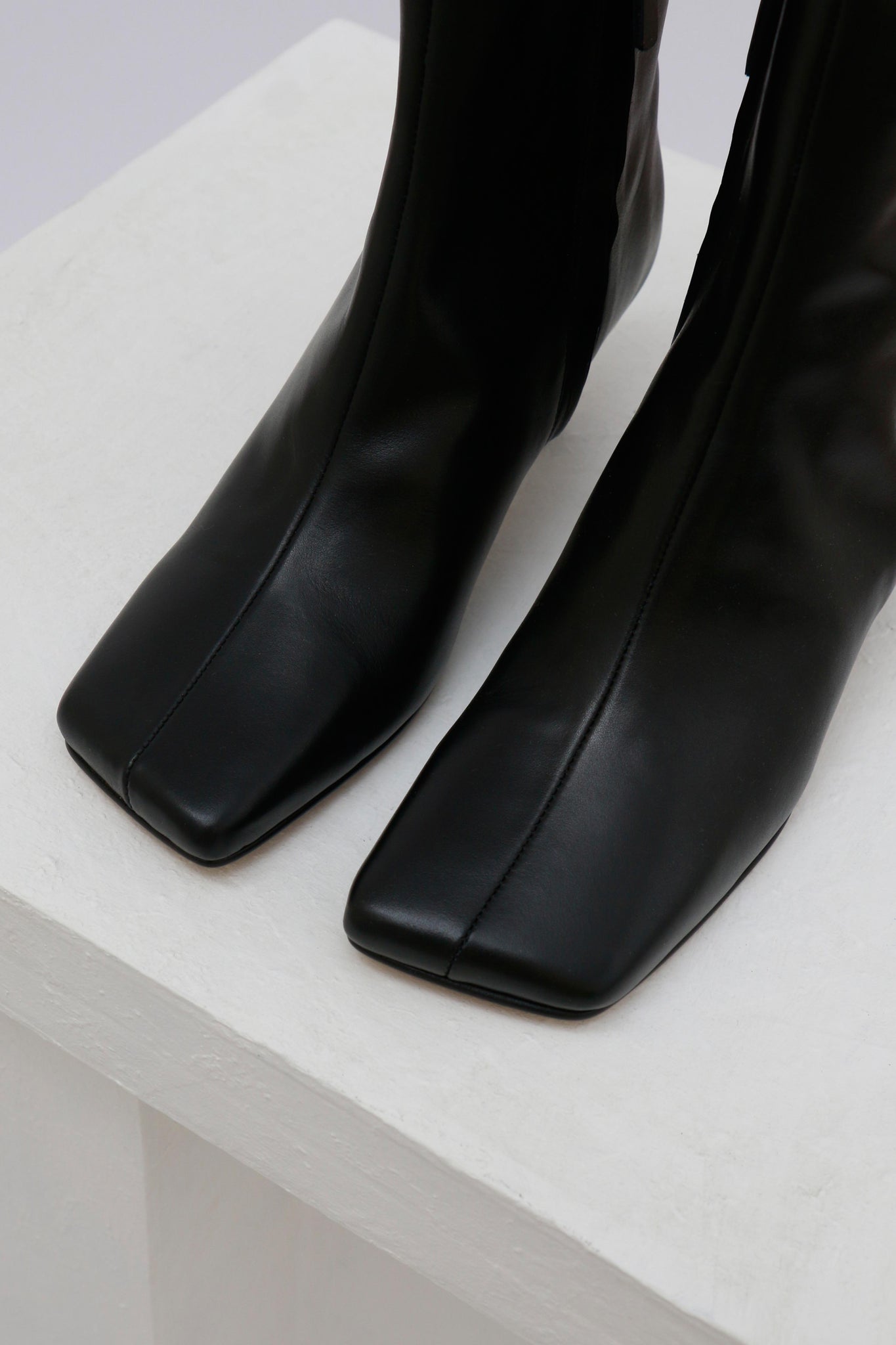 EUGENIA - Black Leather Ankle Boots