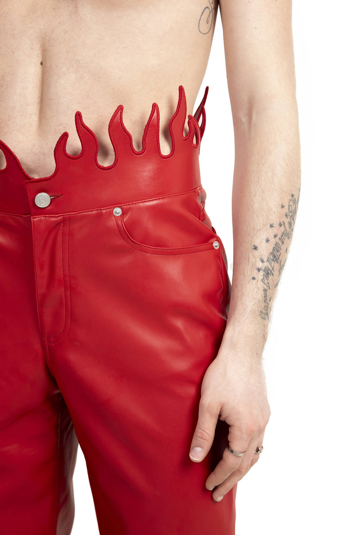 FBMT Hot Flame Faux Leather Pants (Red) – VISORE X