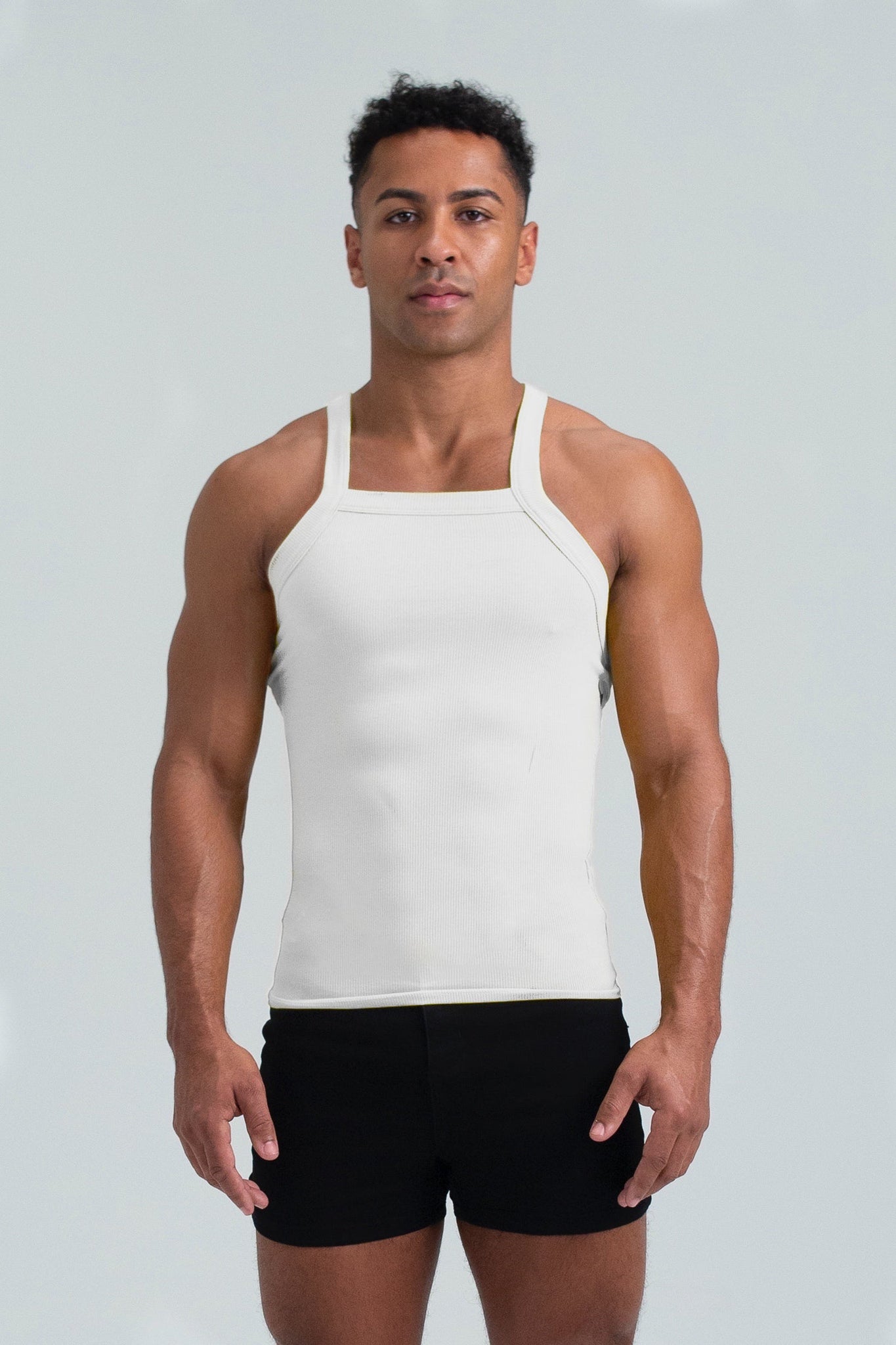 Essential Asymmetrical Strap Ribbed Tank